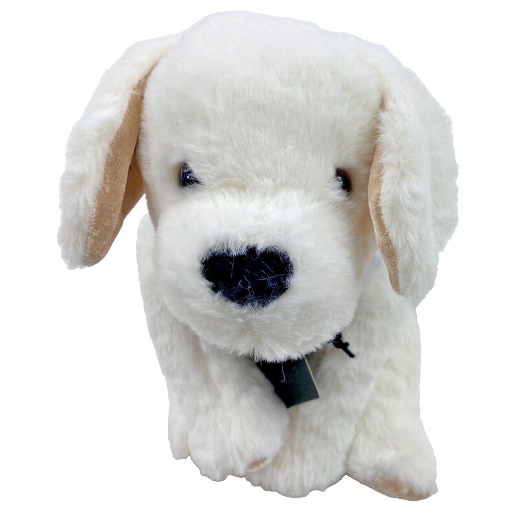 White Plush Super Soft Puppy NEW with TAGS Tactile Braille Inside Ear 16"x8"x6" - Picture 13 of 15